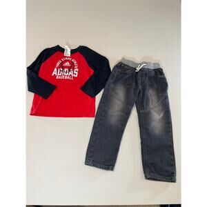 Boys 4T Outfit – NWT Carter’s Baseball Top + Cat & Jack Jeans